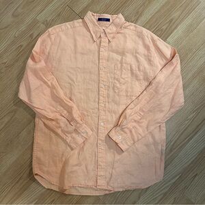 Alan Flusser Peach Casual Button Down Shirt